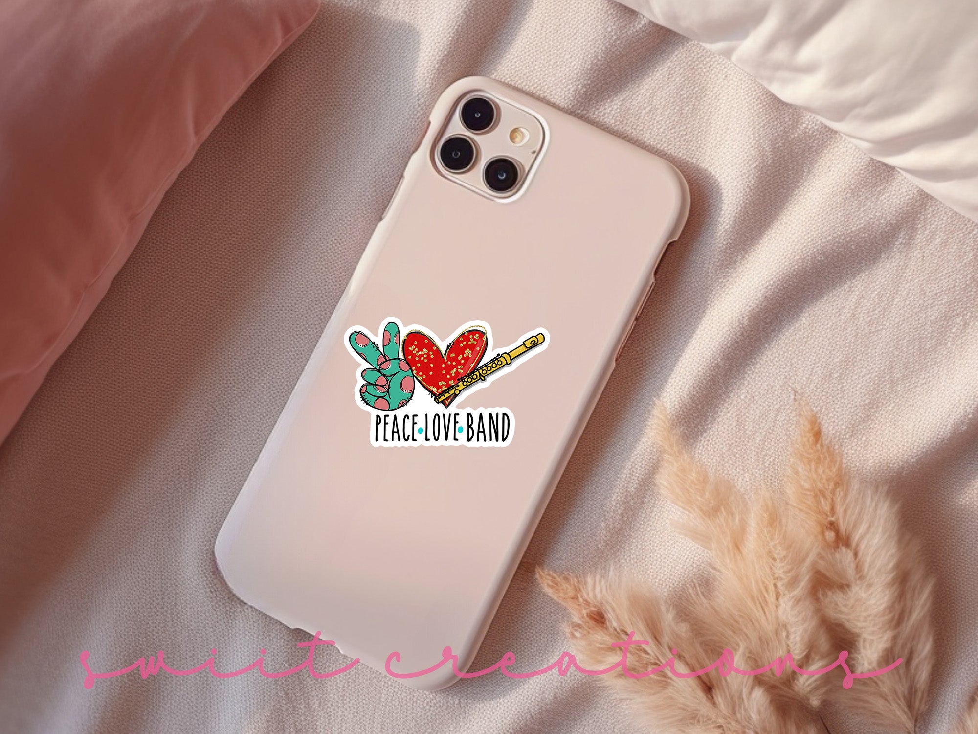 a phone case with a sticker on it