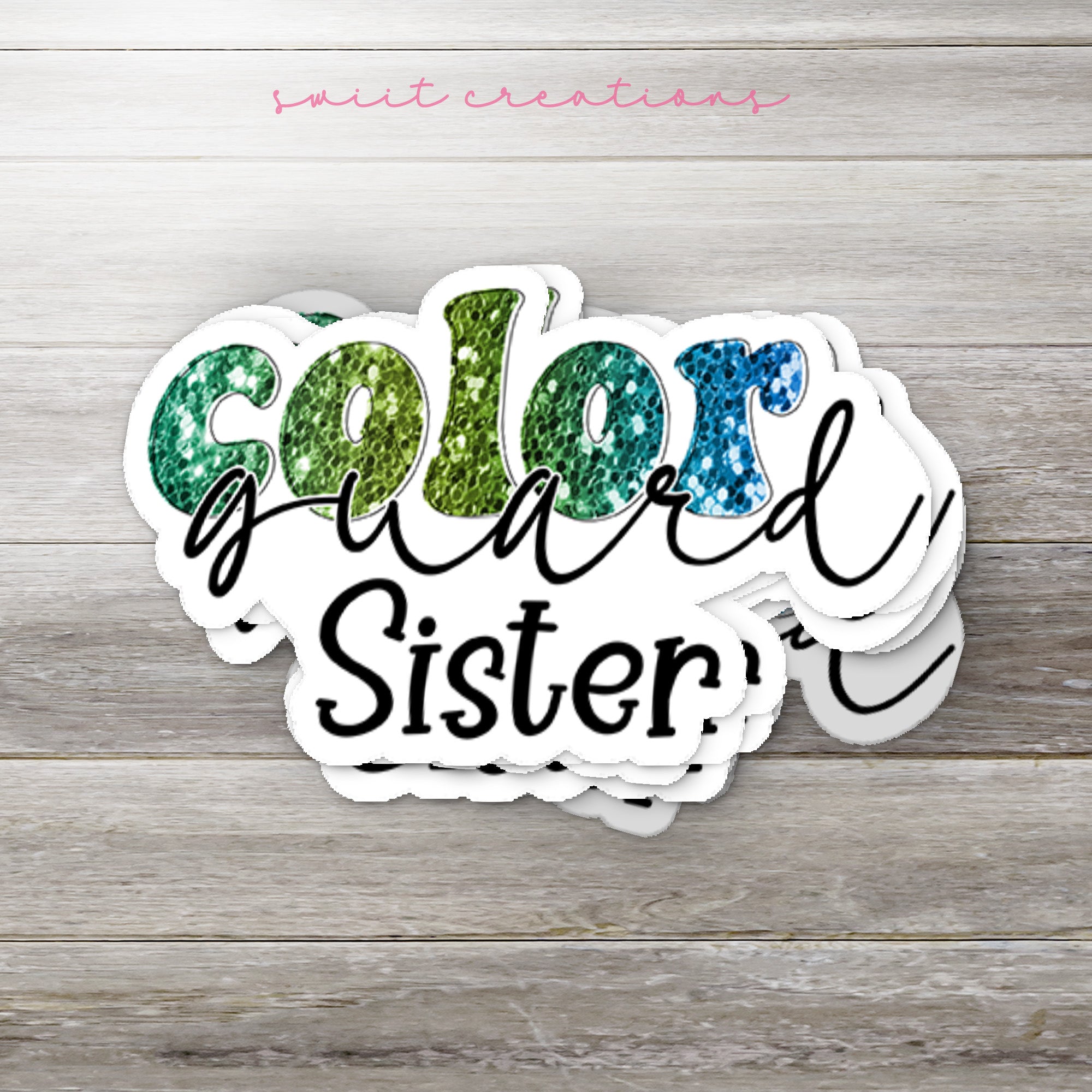 a sticker with the words color my sister on it