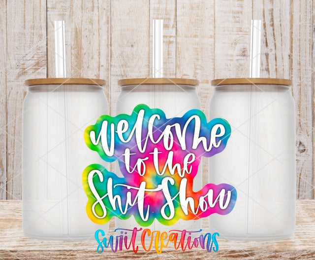 two coffee mugs with the words welcome to the shit show