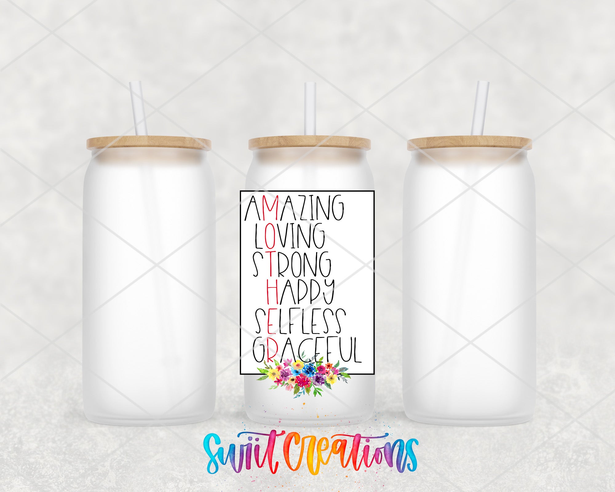 a couple of bottles with straws inside of them