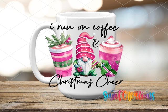 a coffee mug with a santa clause on it