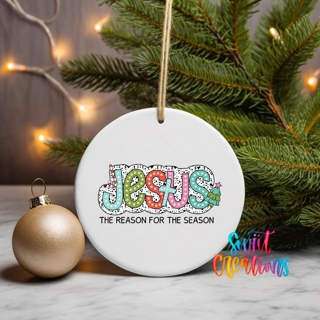 Jesus is the Reason for the Season Christmas UV DTF Ornament Transfer | O-1211
