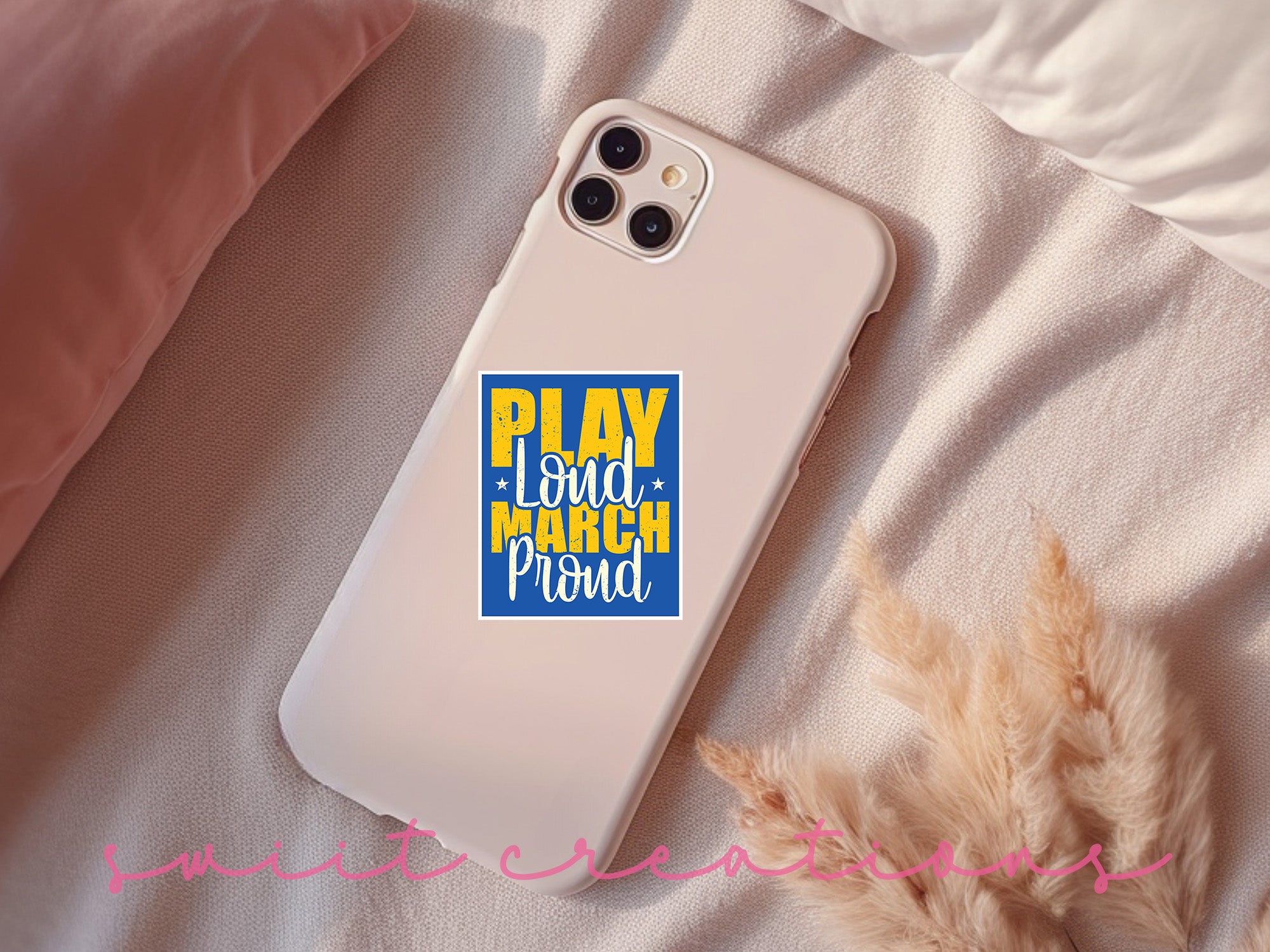 a phone case with a play laugh laugh logo on it
