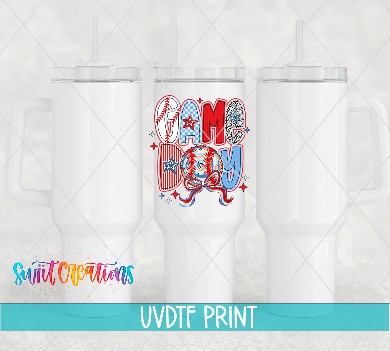 a set of three white tumblers with the words i am happy on them