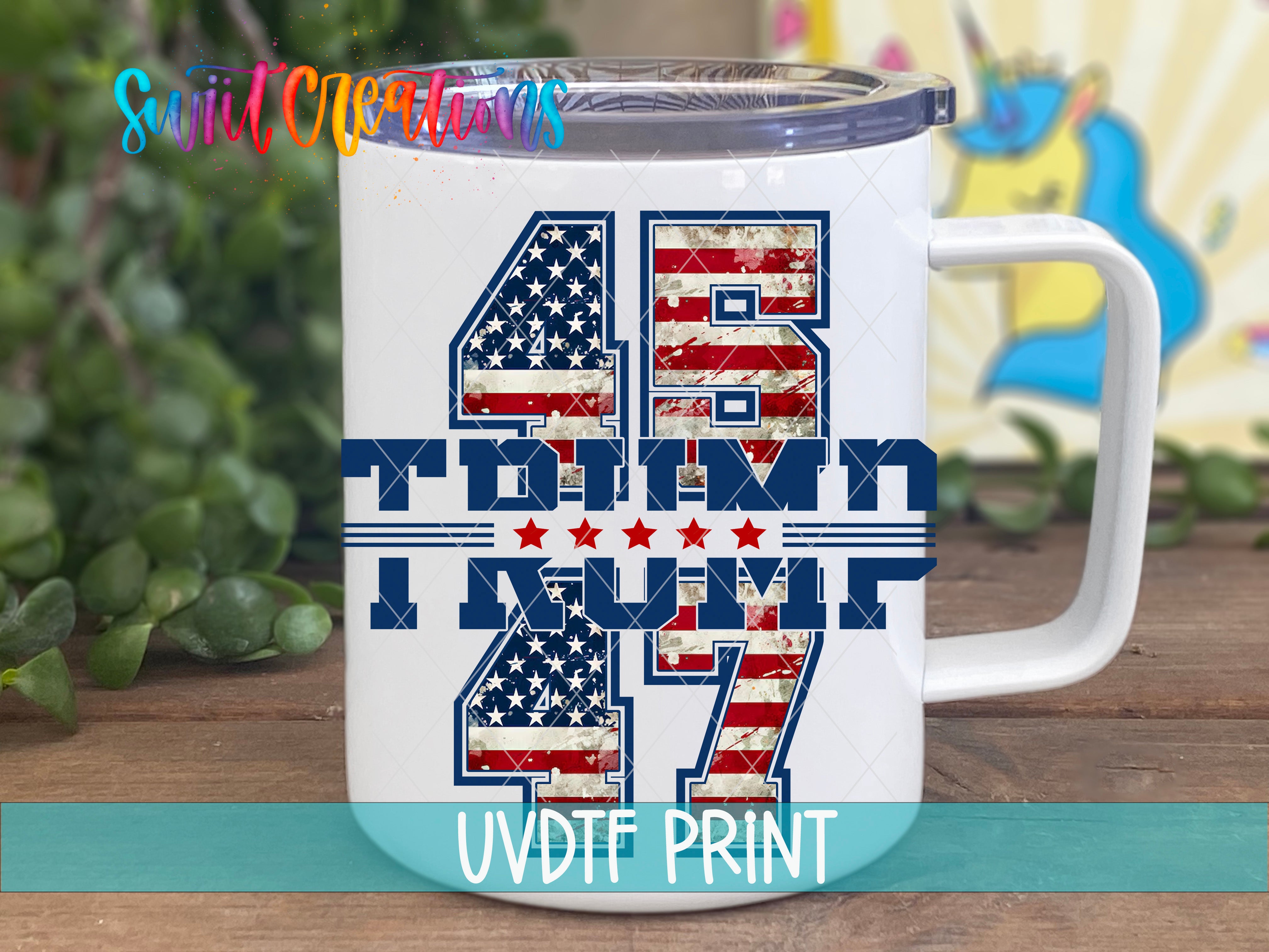 a white coffee mug with the number four on it