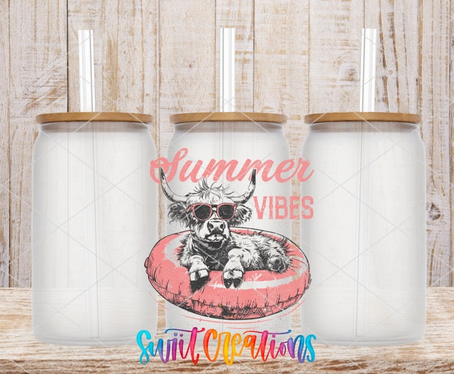 two white tumblers with the words summer vibes on them