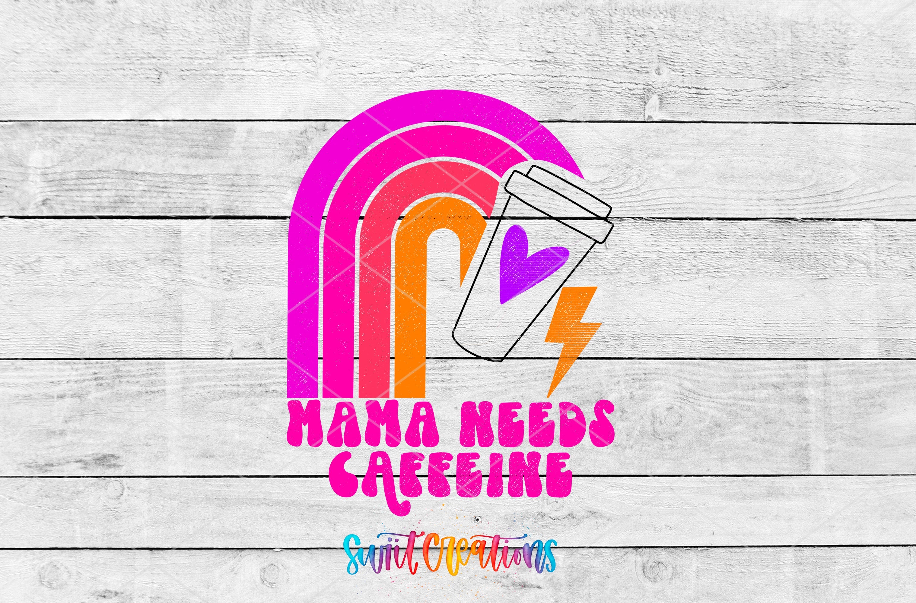 a logo for a coffee shop with a rainbow