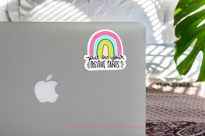 a laptop computer with a sticker on it