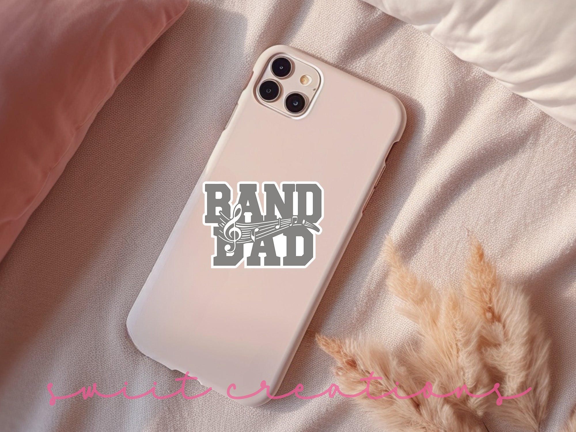 a phone case with the words band dad on it