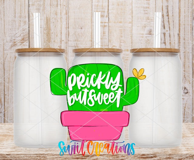 a pair of cactus mugs with the words pricky but sweet on them