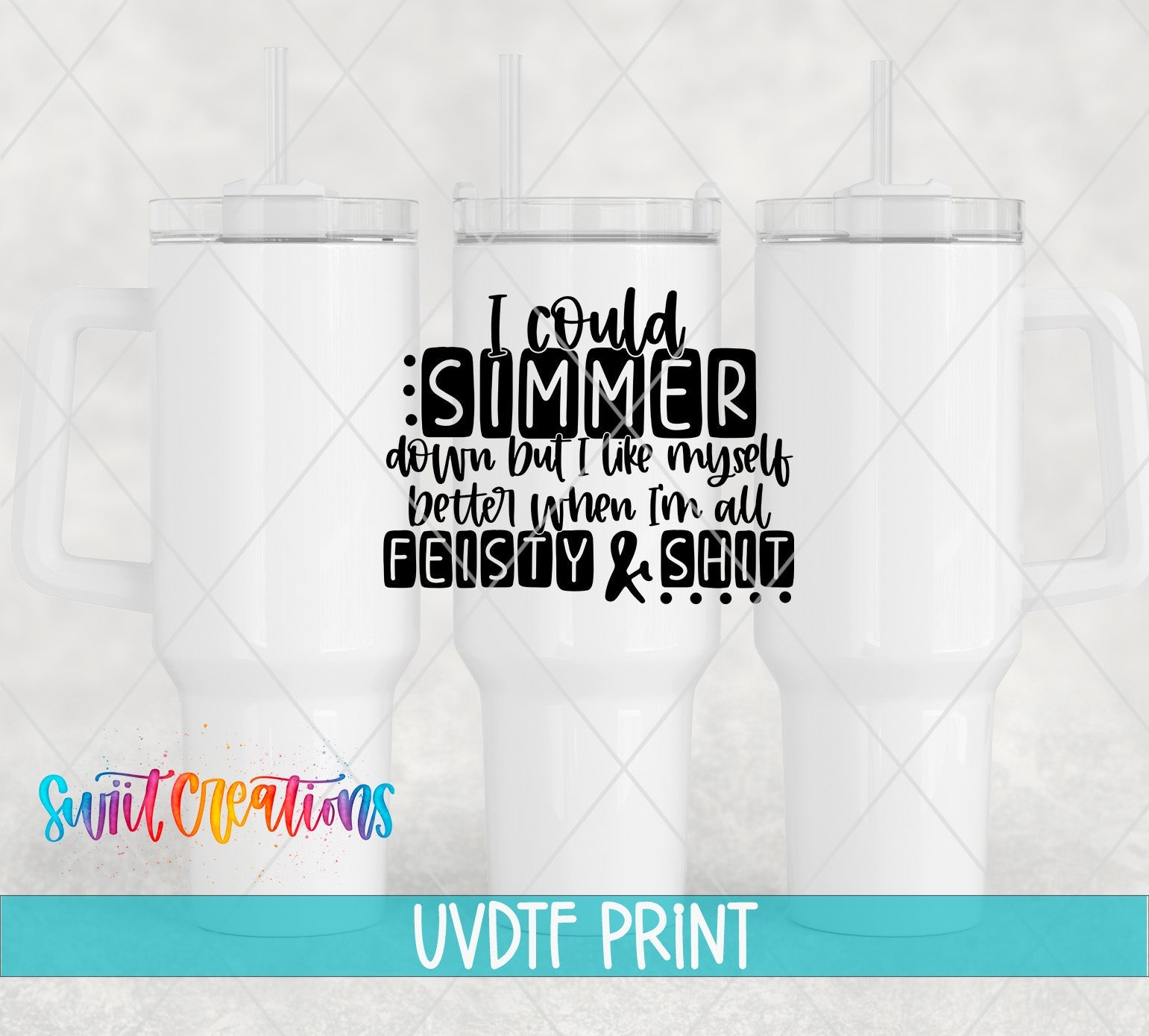 a set of three white coffee mugs with the words summer on them