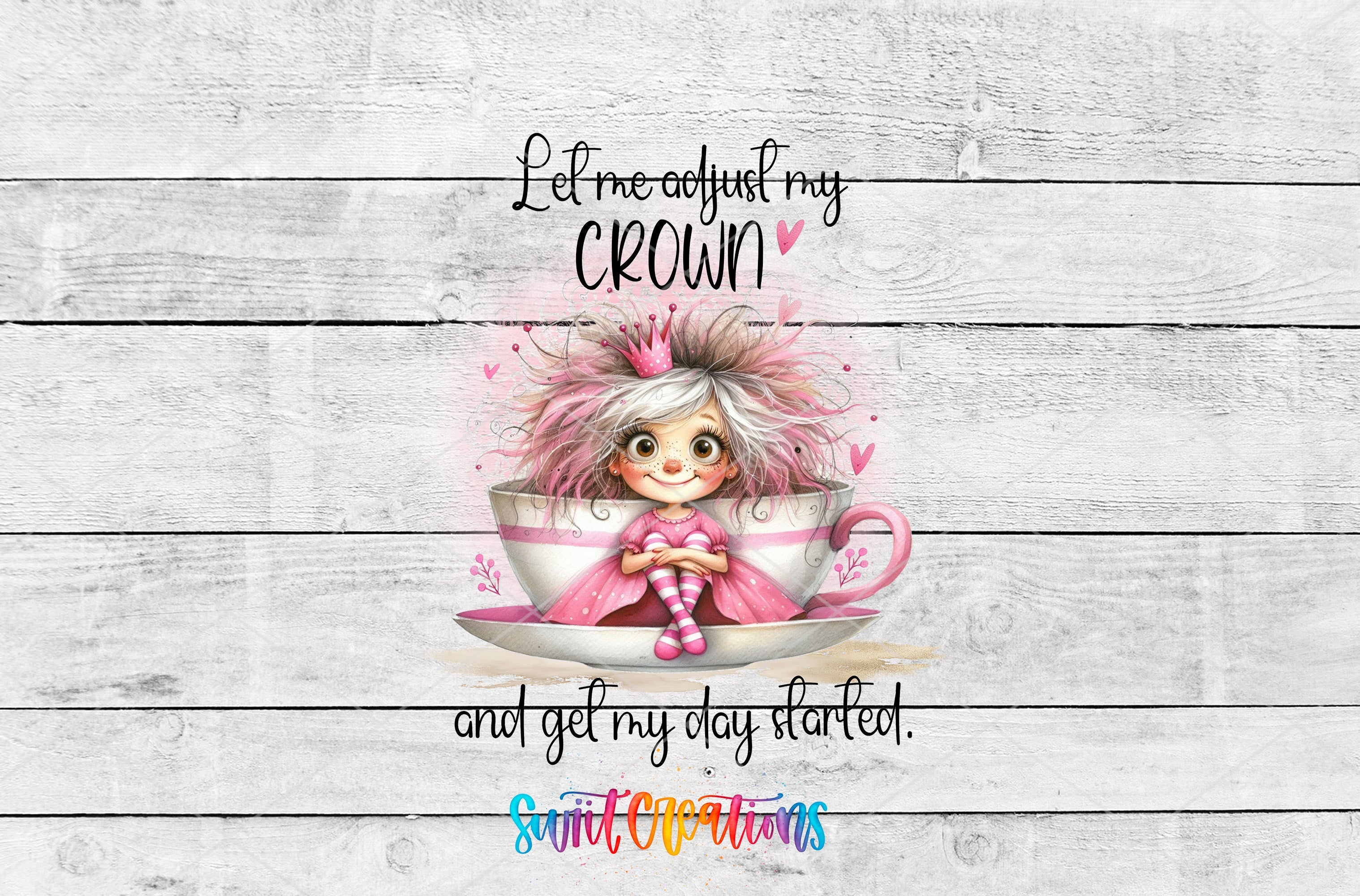 a picture of a girl in a teacup