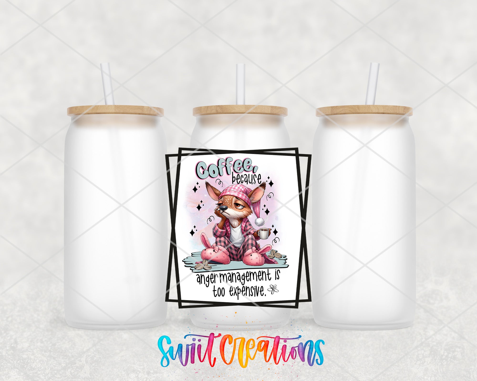 a couple of white jars with a cat on them