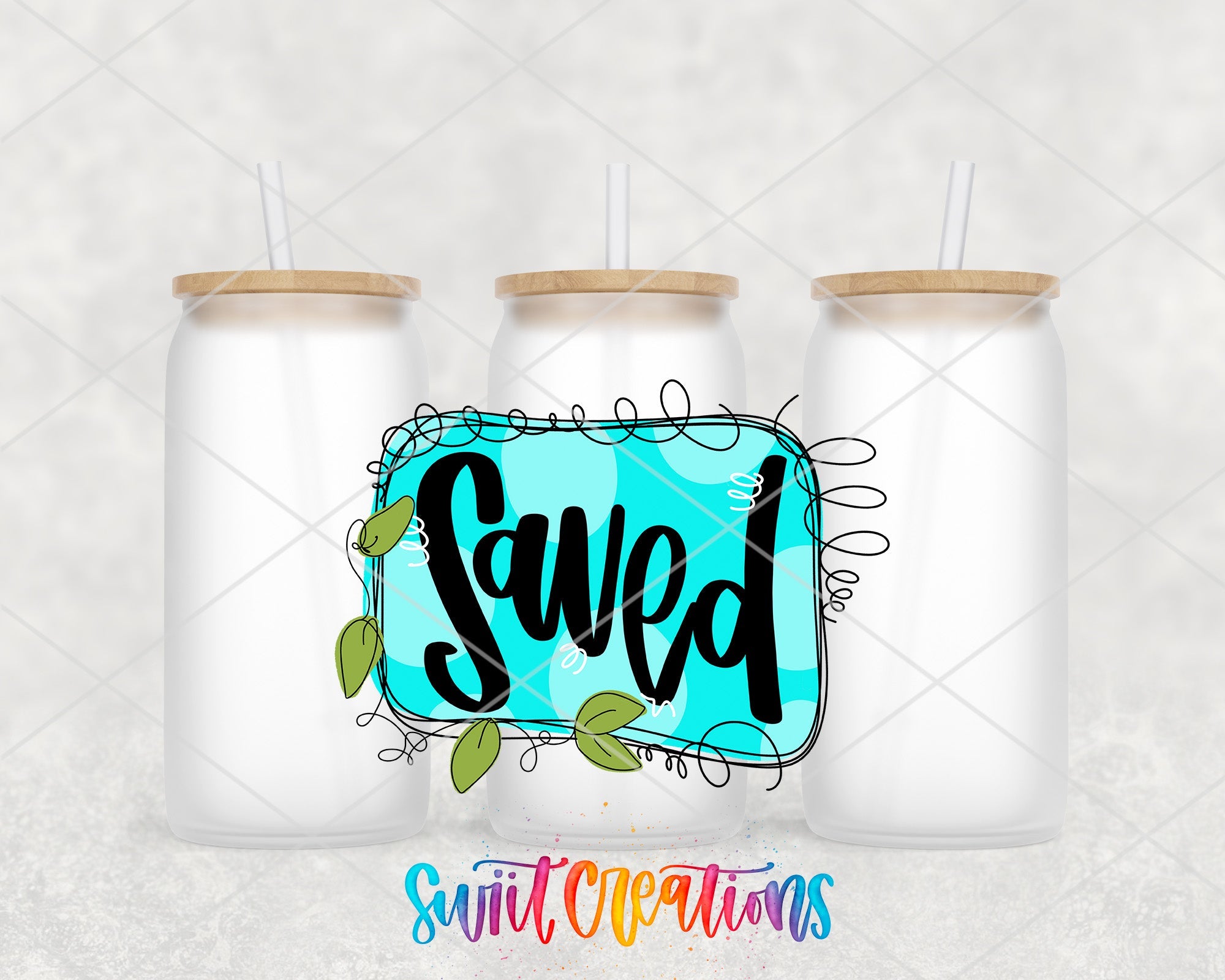 a couple of jars that have some straws in them