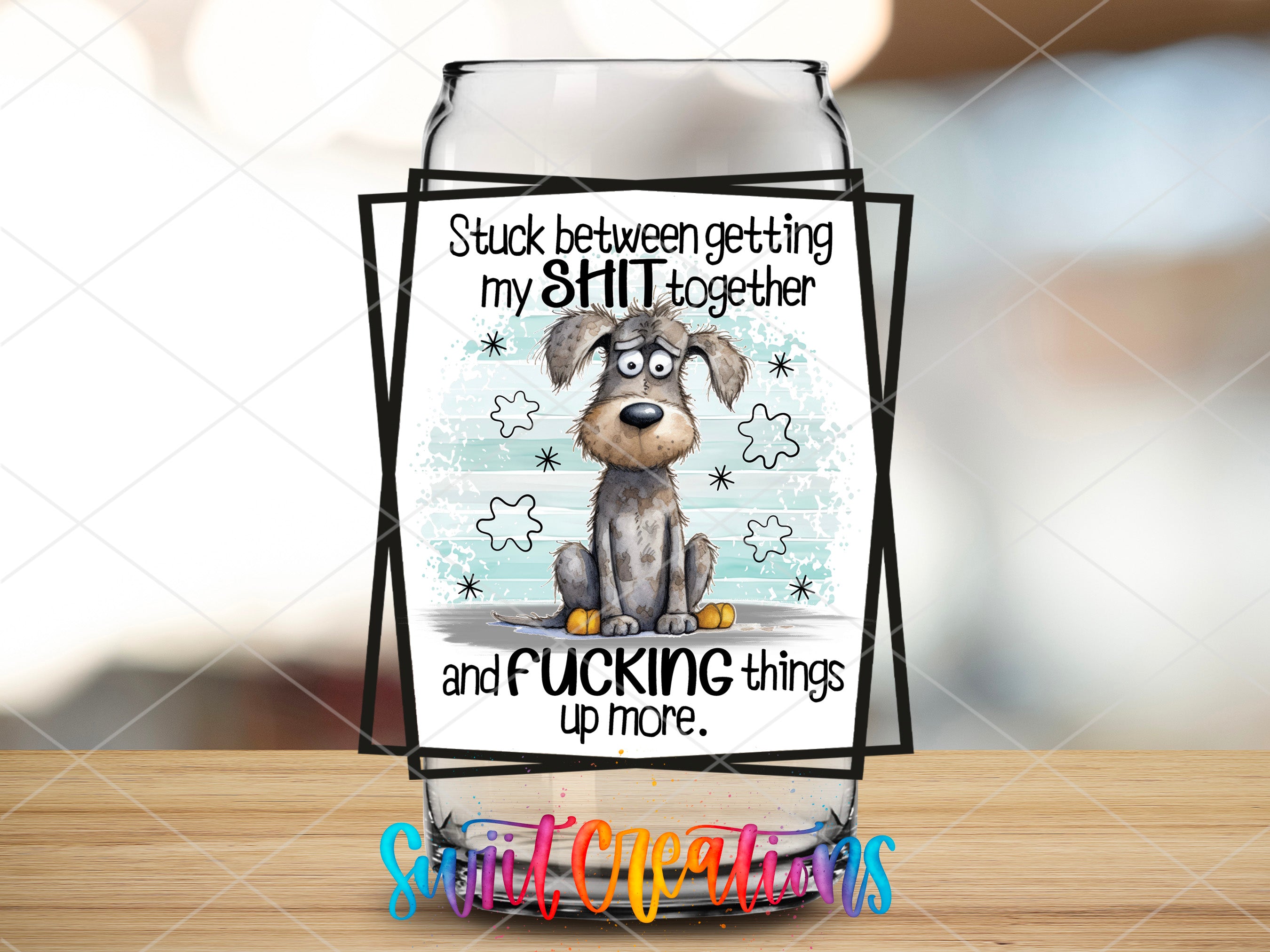 a card with a picture of a dog on it