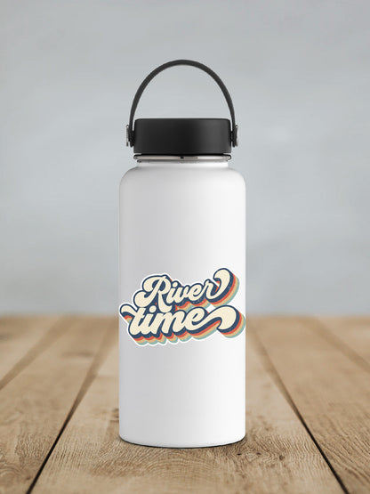a white water bottle sitting on top of a wooden table