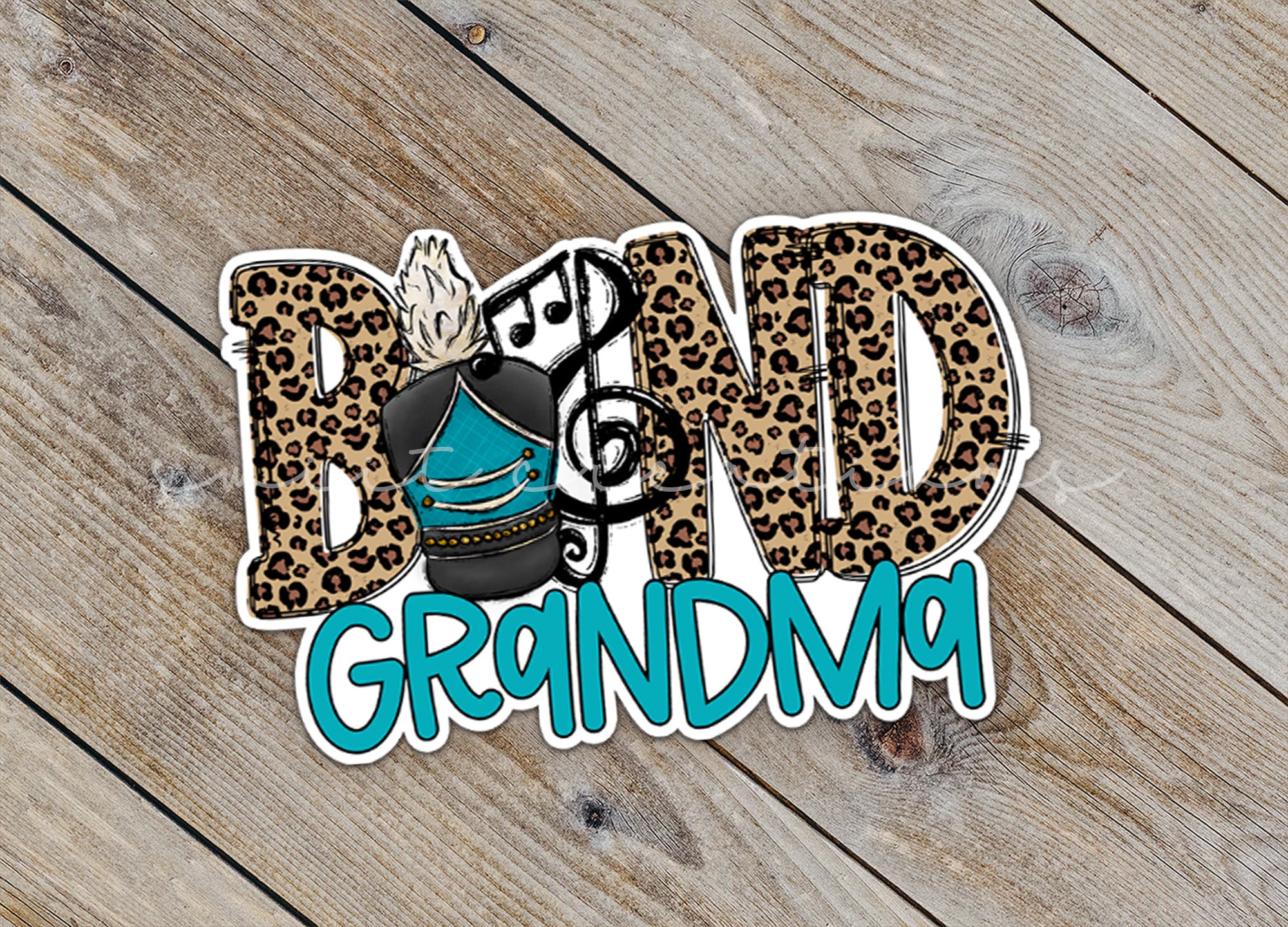 a picture of a sticker that says dad grandma