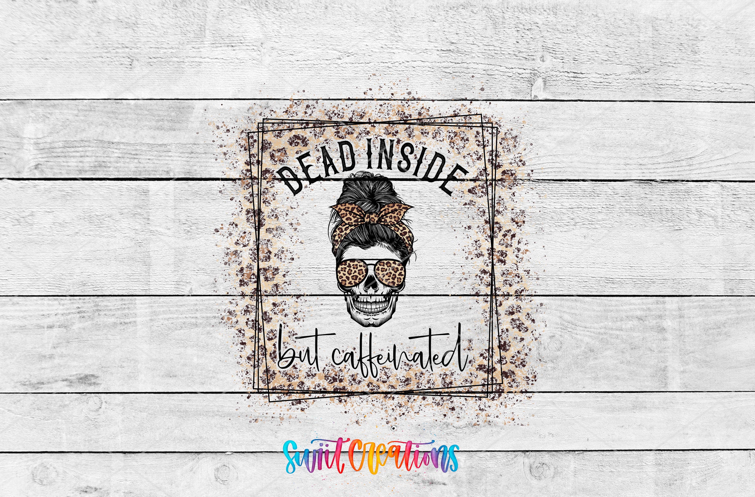 a picture of a dead inside sign on a wooden wall