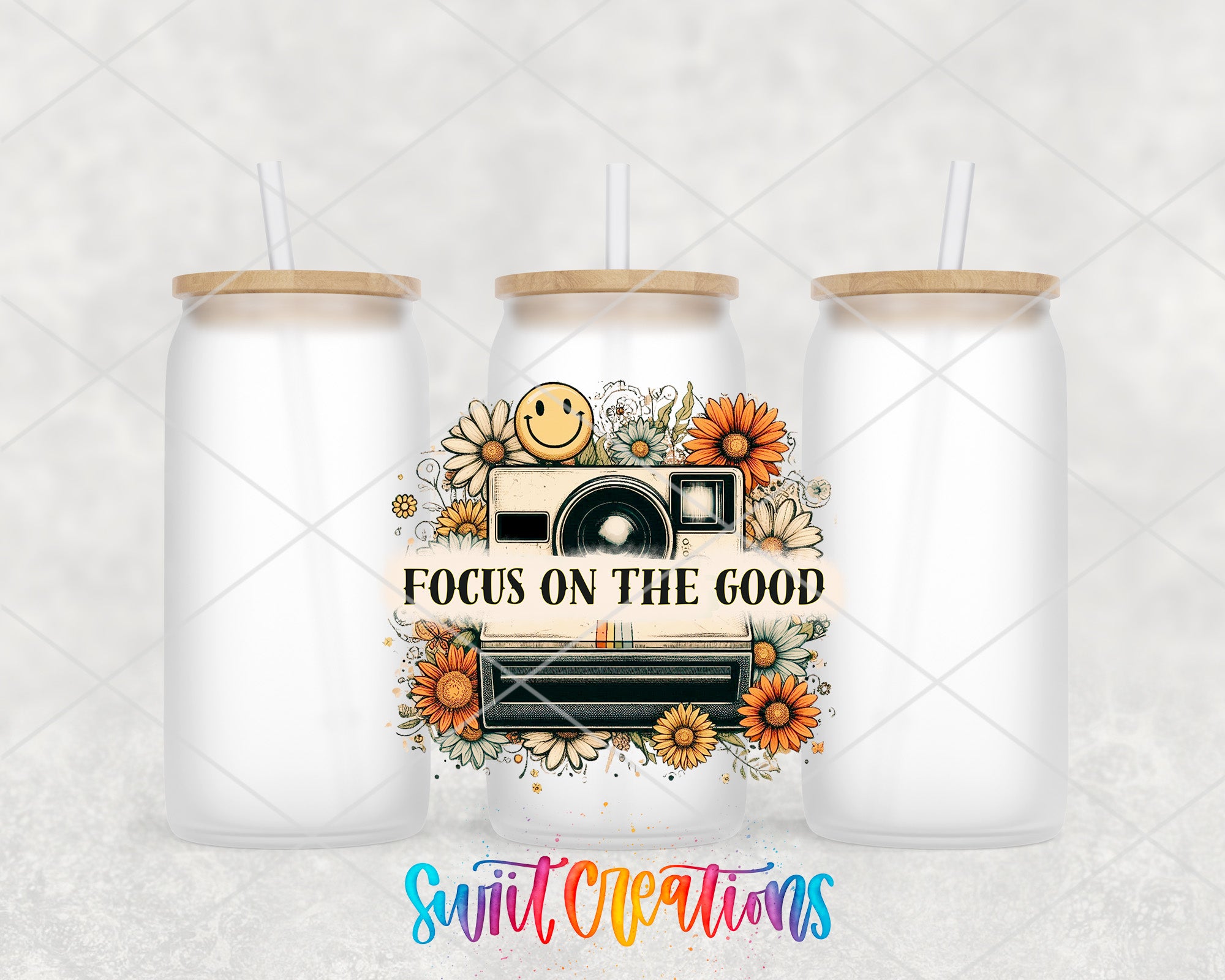 a couple of jars with some straws in them