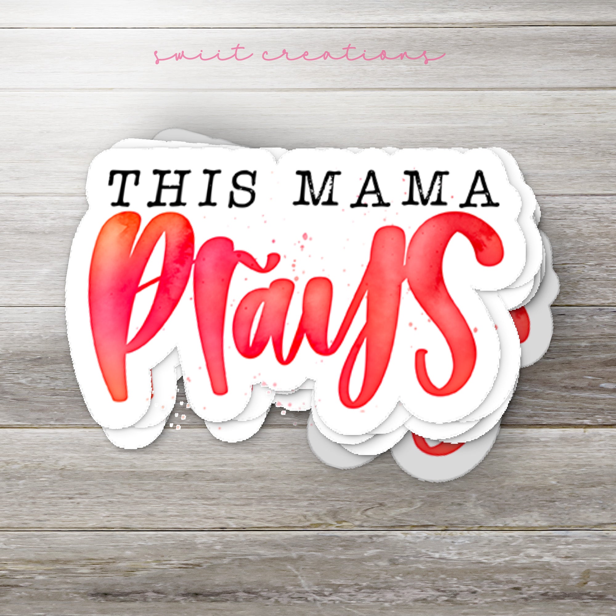a sticker that says, this mama plans