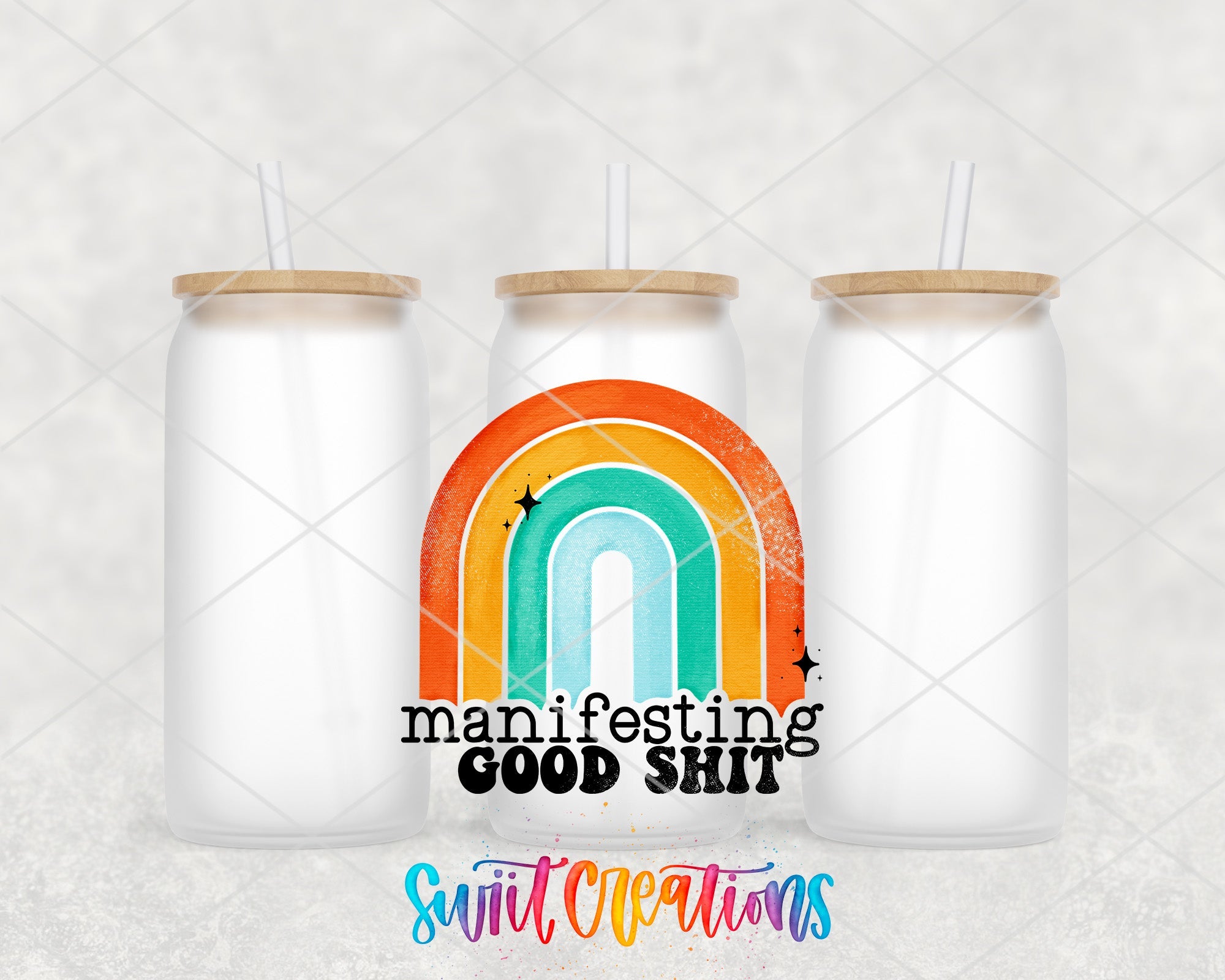 a couple of bottles with straws in them