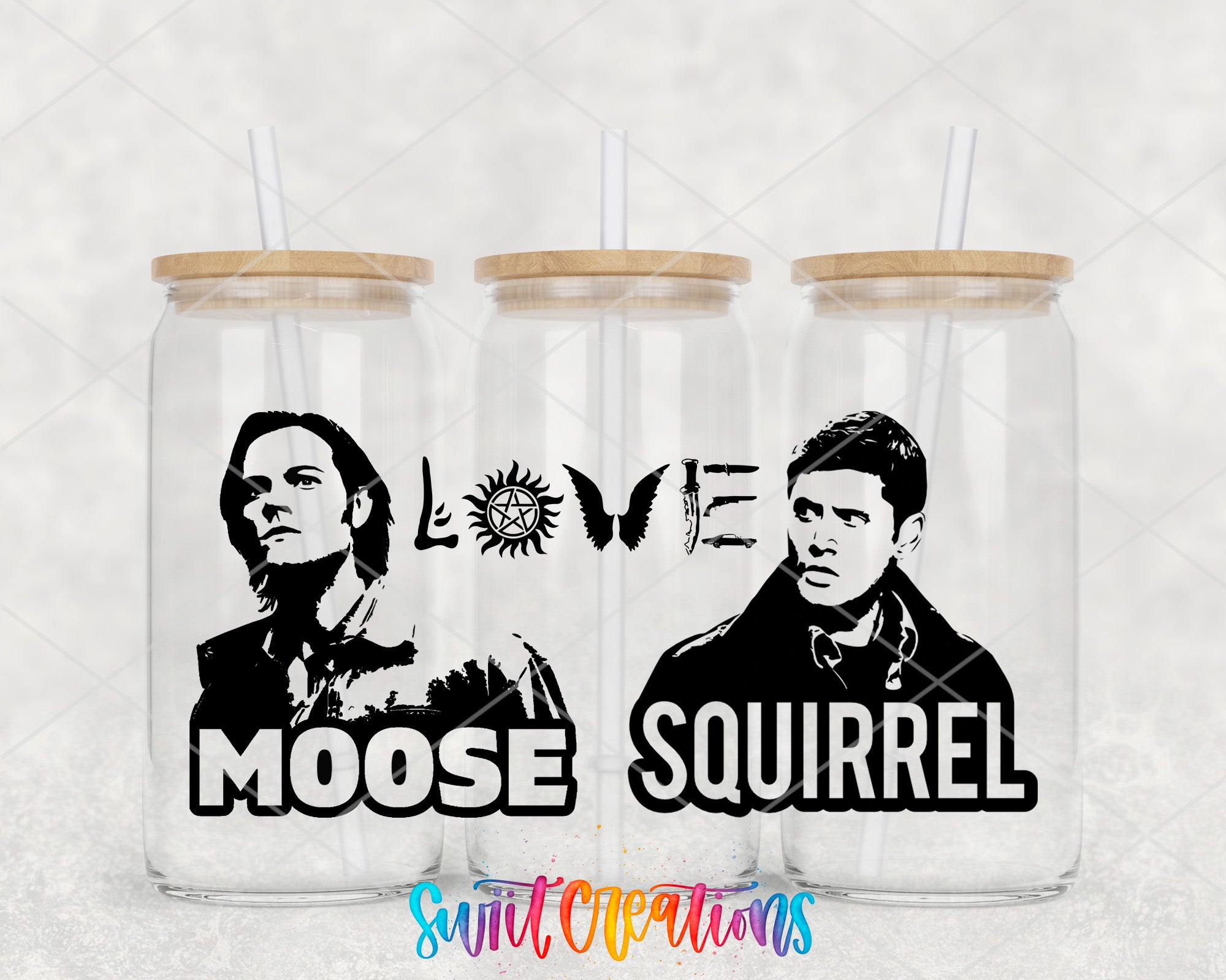 a couple of jars that have some drinks in them