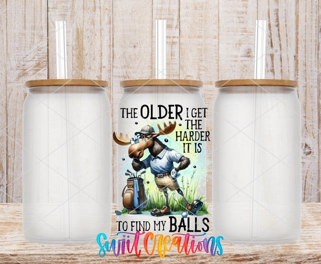 two coffee mugs with the words, the older the harder it is to find