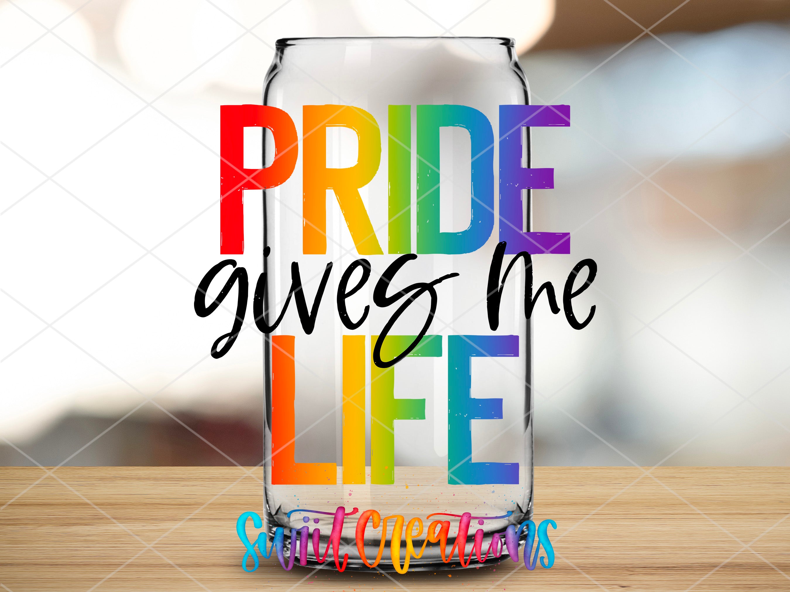 a glass jar with pride gives the life on it
