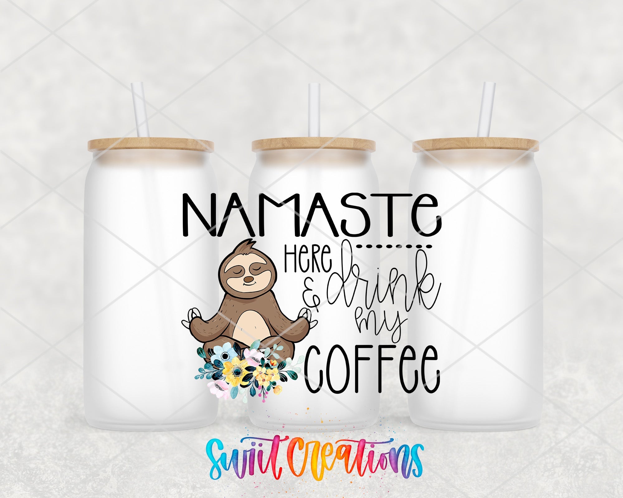 two personalized coffee mugs with a slotty on them