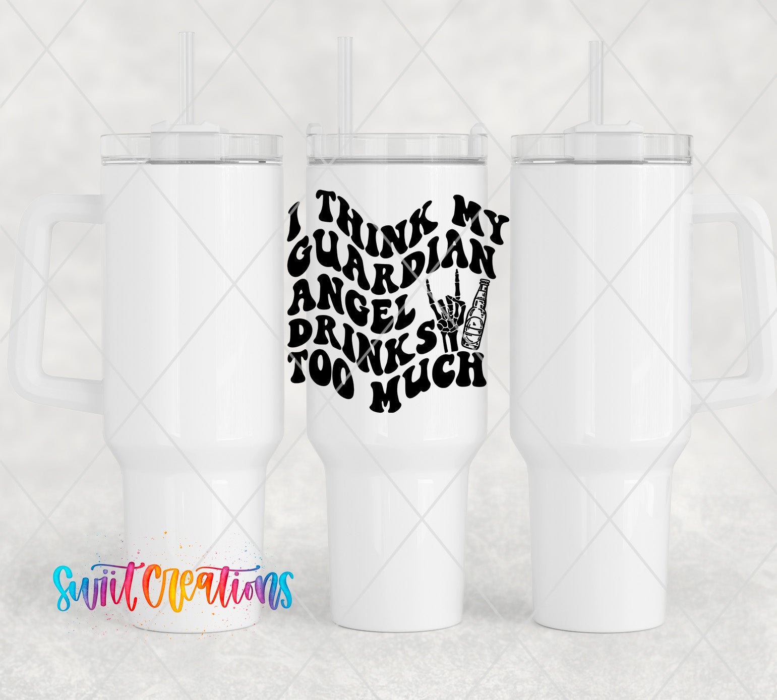 a couple of white cups sitting next to each other