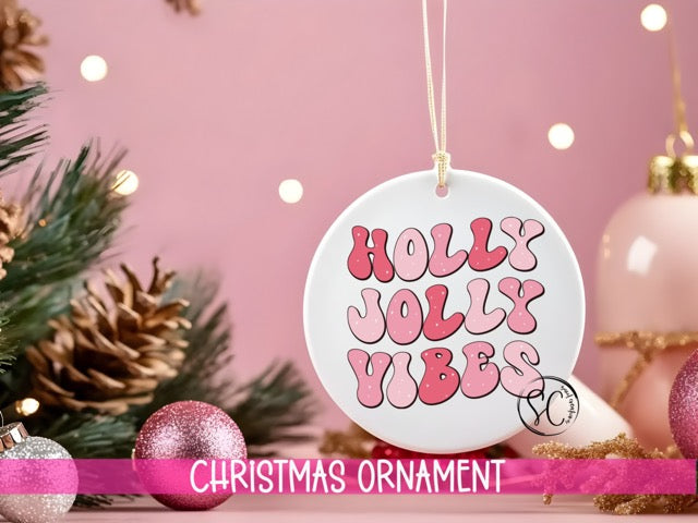 a christmas ornament hanging from a christmas tree