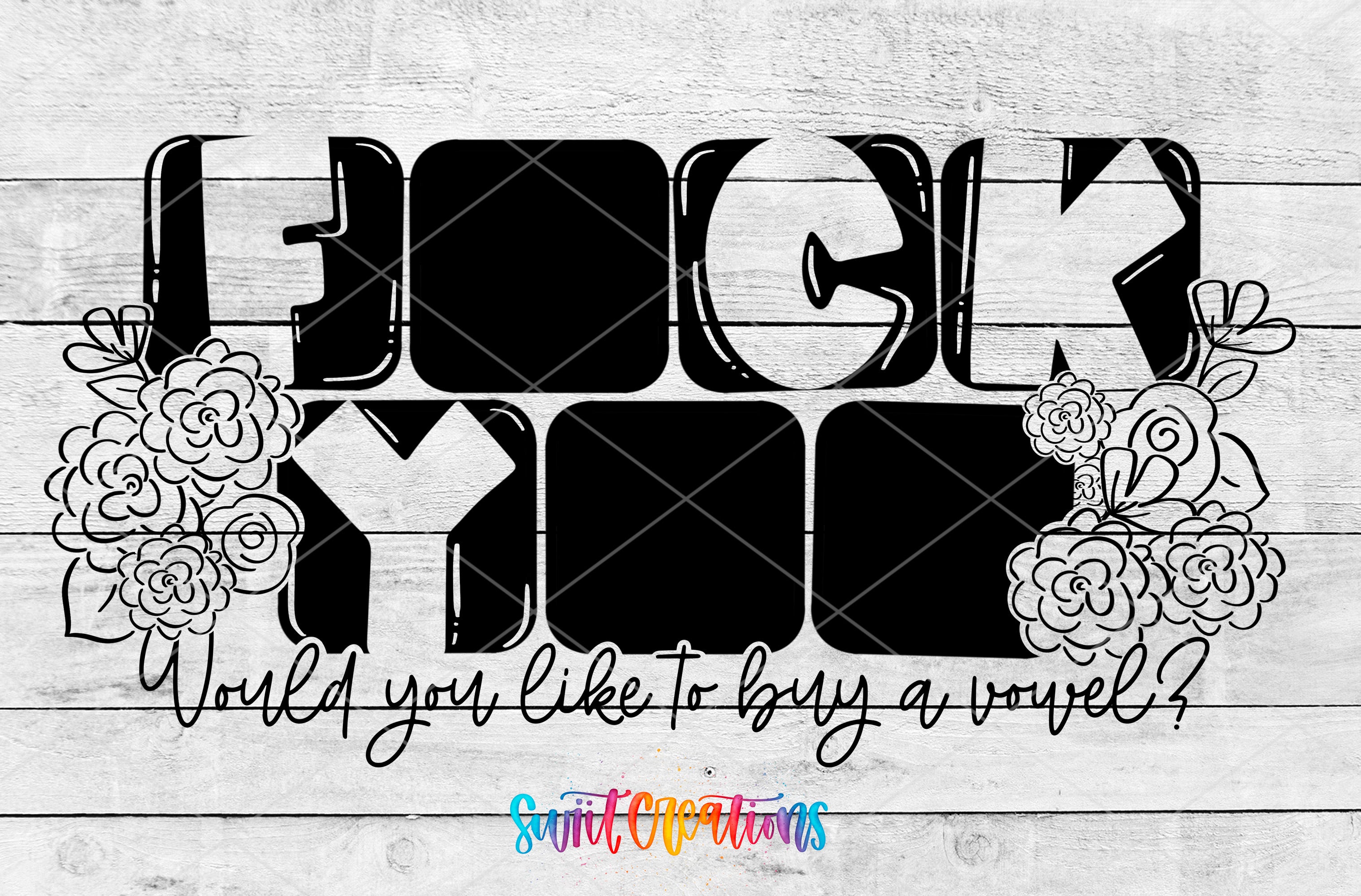 a stylized text design with floral elements and a question about purchasing a novel.