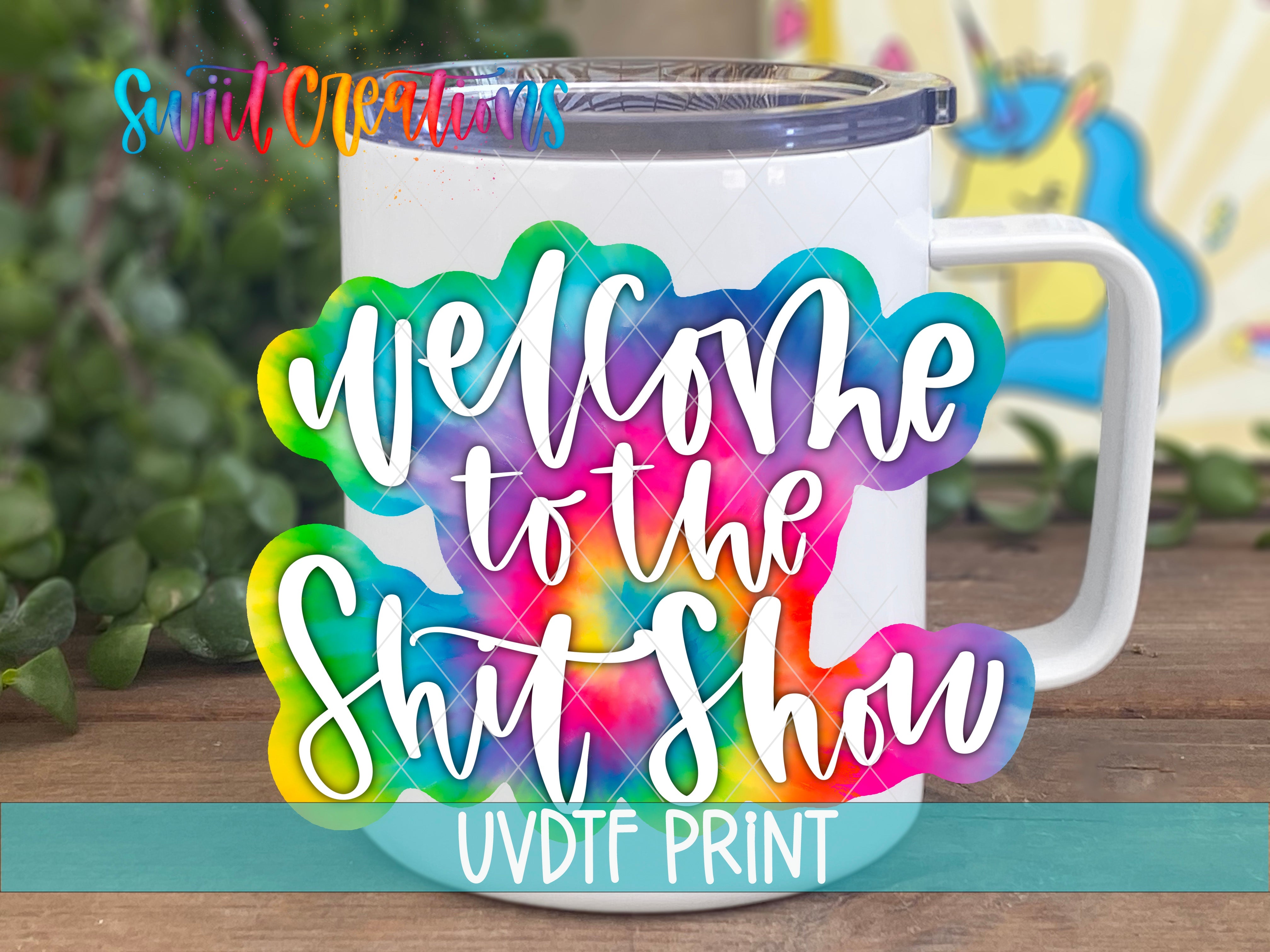 a coffee mug with the words welcome to the shit show on it