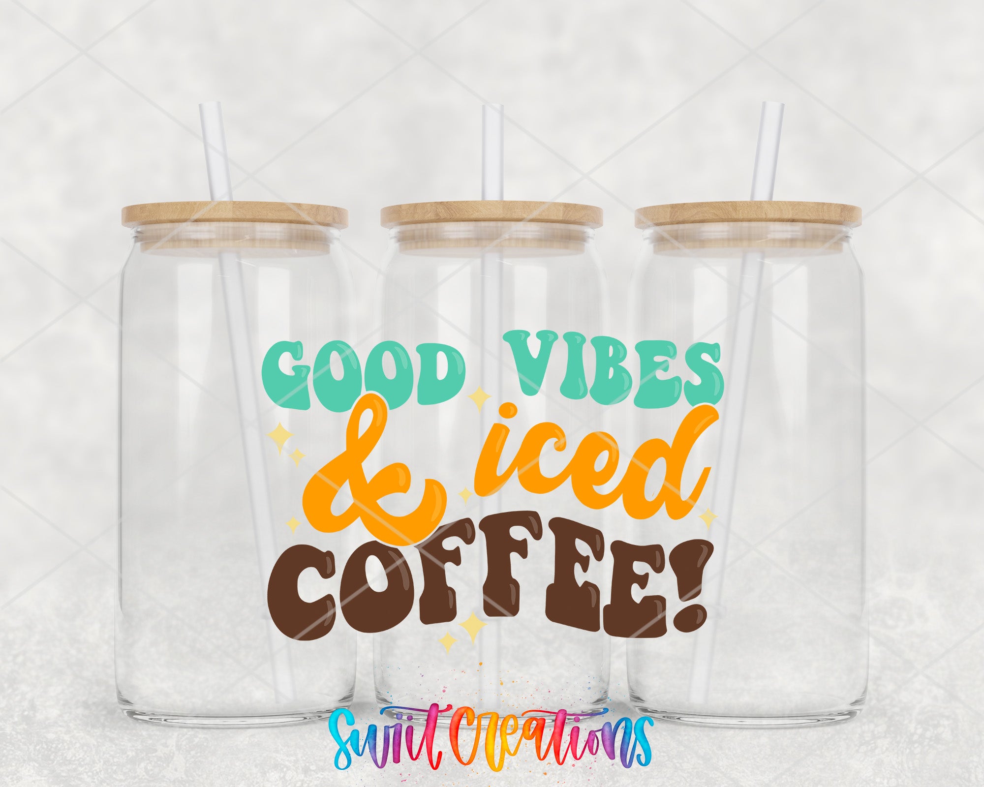 a couple of cups with straws on top of them