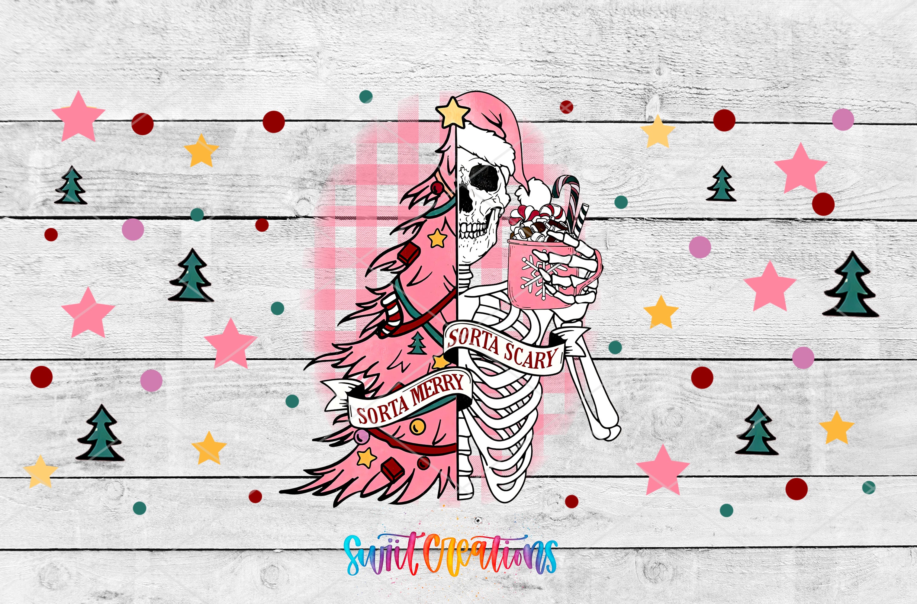 a drawing of a skeleton holding a cup of coffee