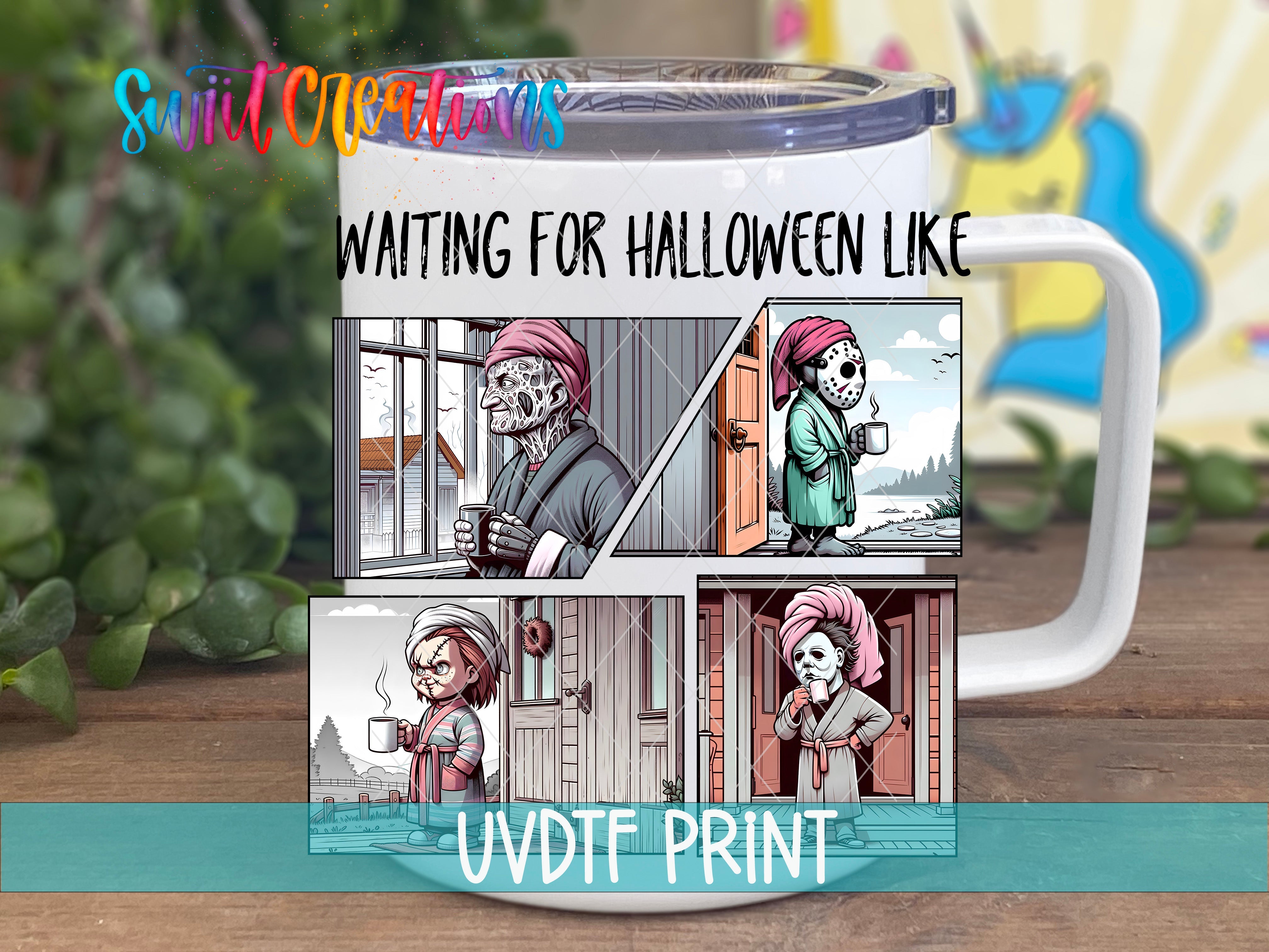 a white coffee mug with a cartoon of a woman in a pink turban