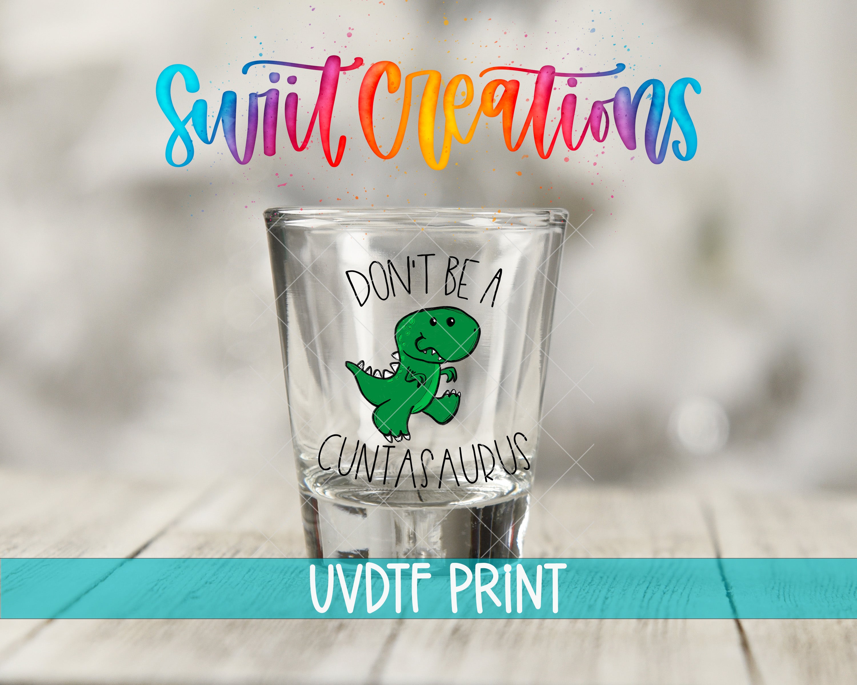 a shot glass with the words don't be a chamelade on it