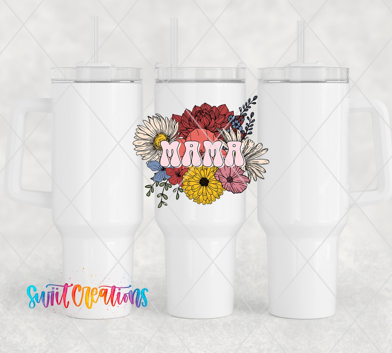 a couple of white coffee mugs sitting next to each other
