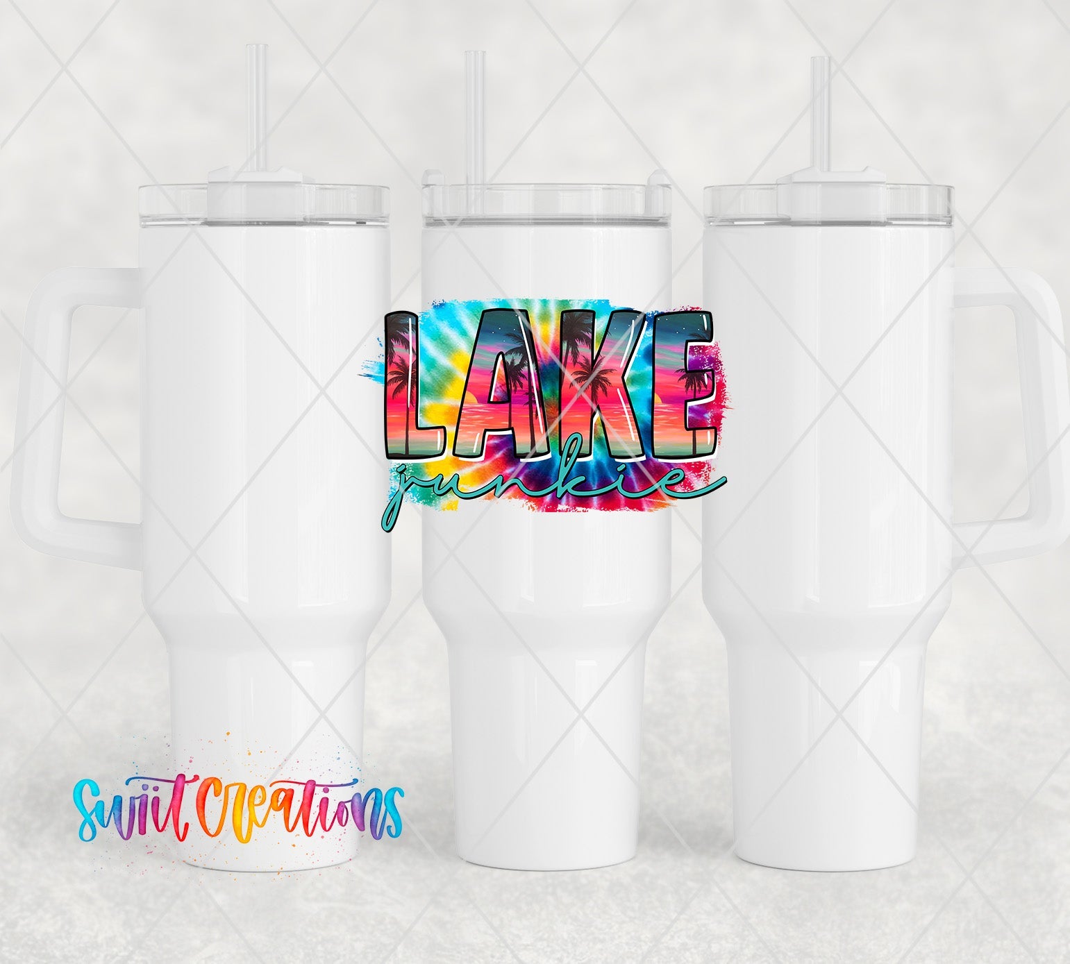 a couple of white coffee mugs sitting next to each other