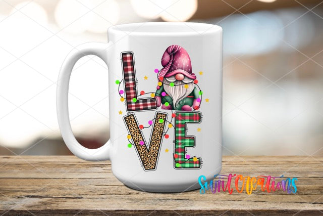 a coffee mug with the word love on it
