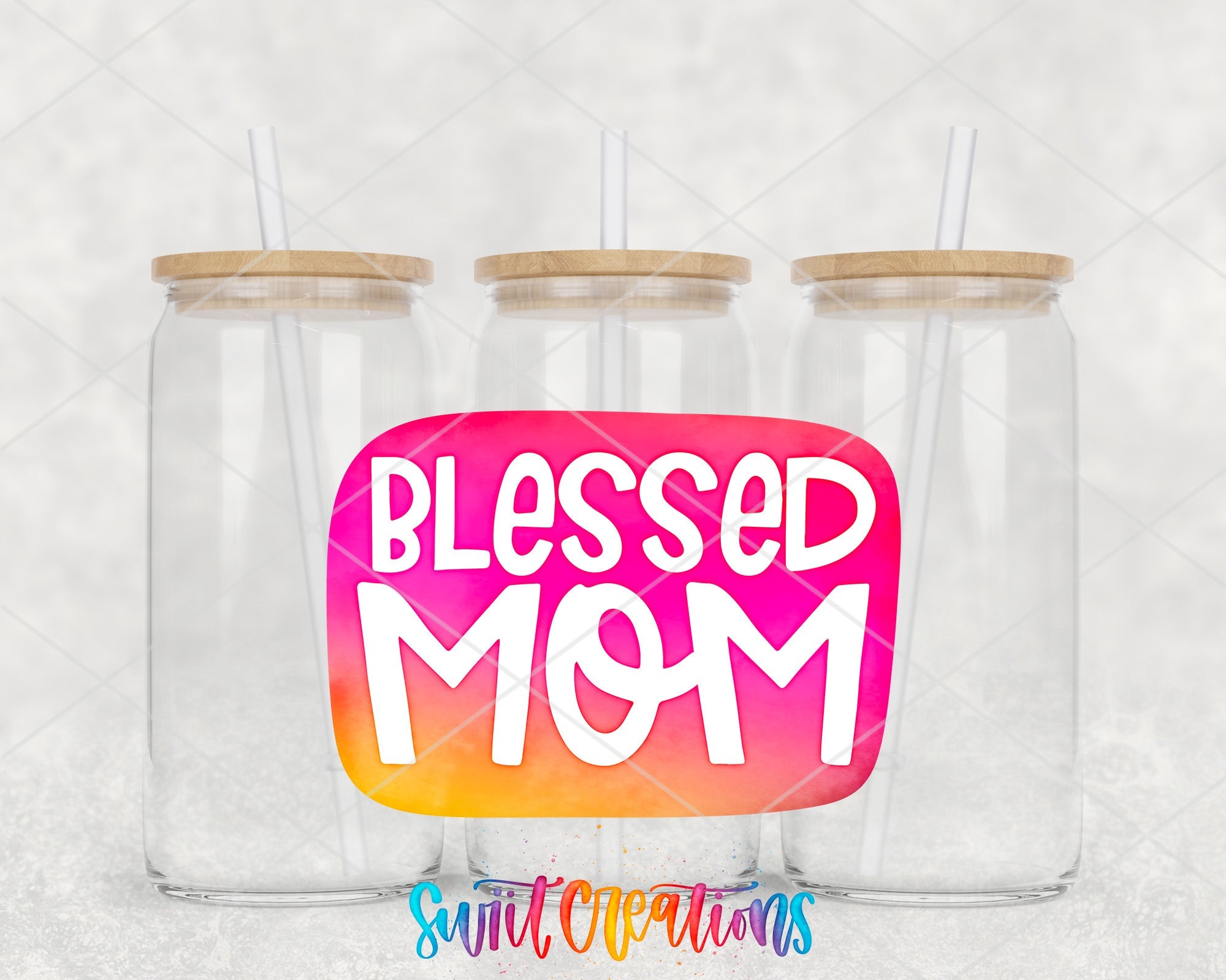 a couple of glass jars with straws in them