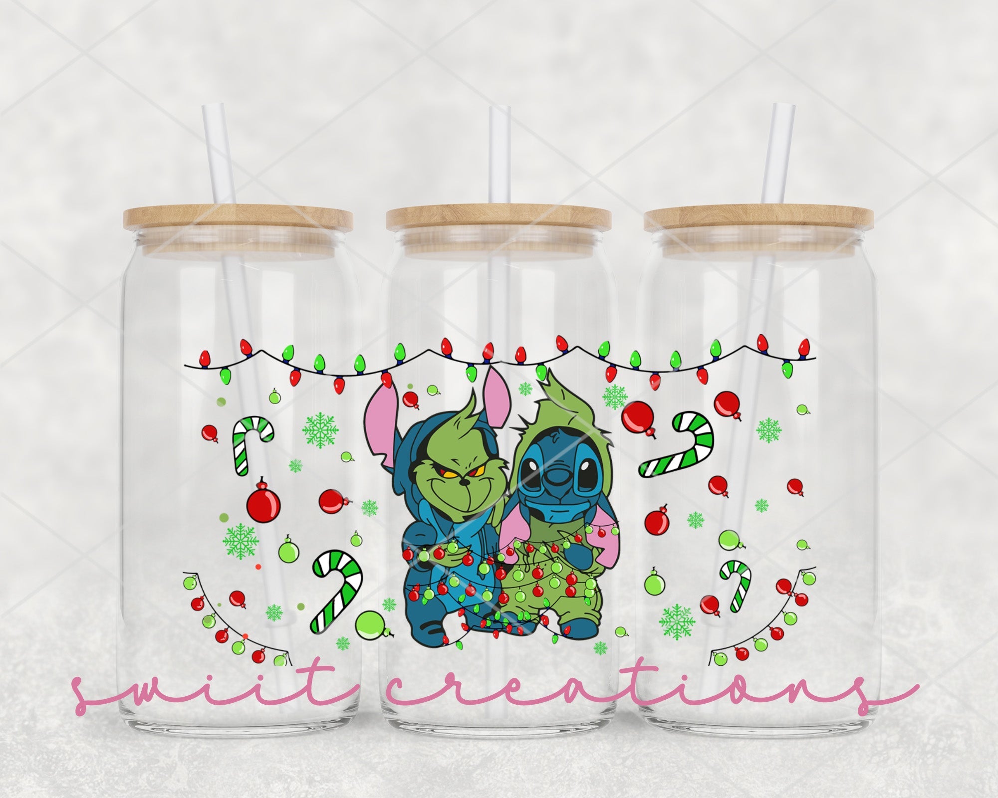 a couple of glass cups sitting on top of a table