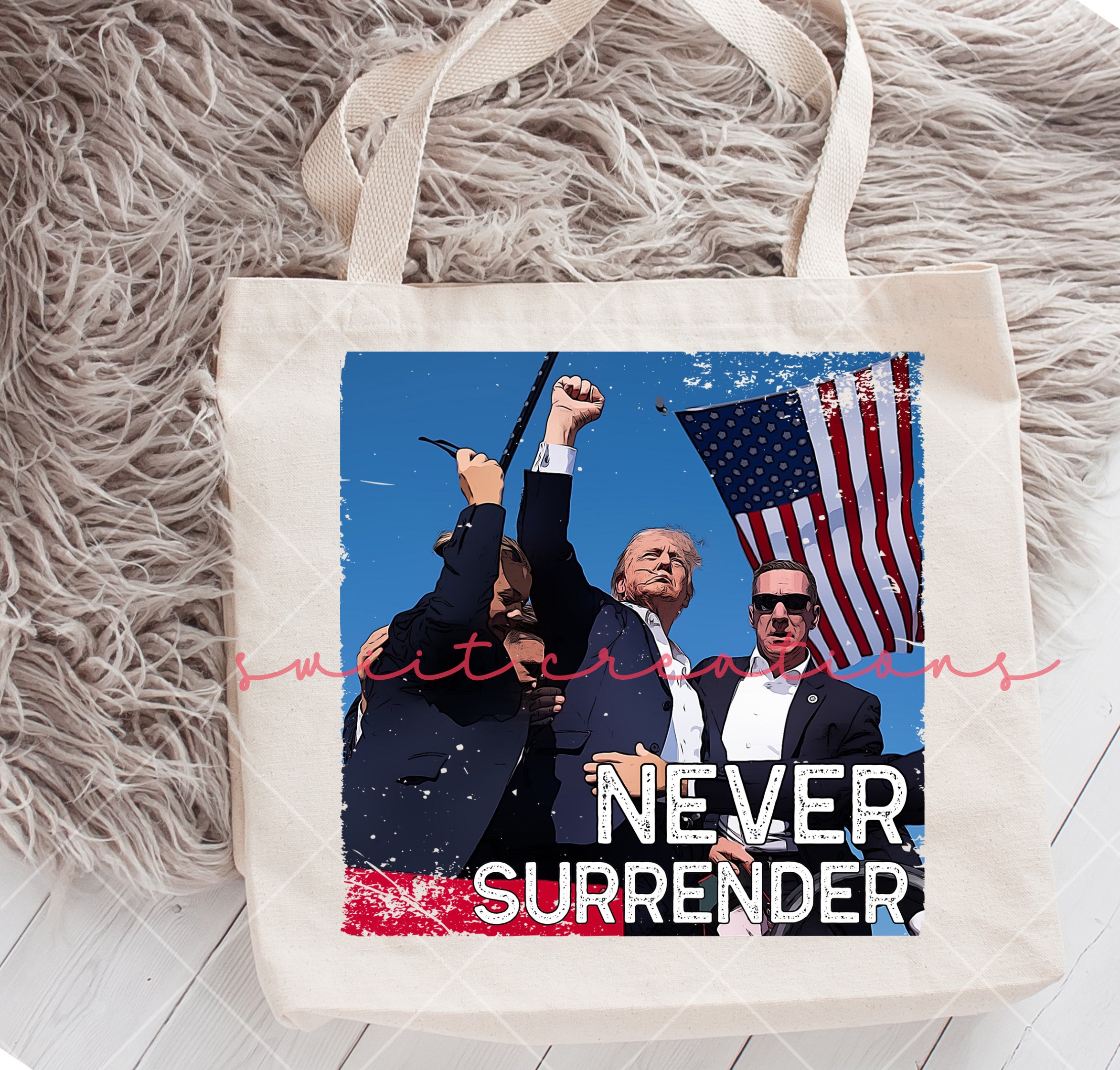 Never Surrender Trump PNG | DD910