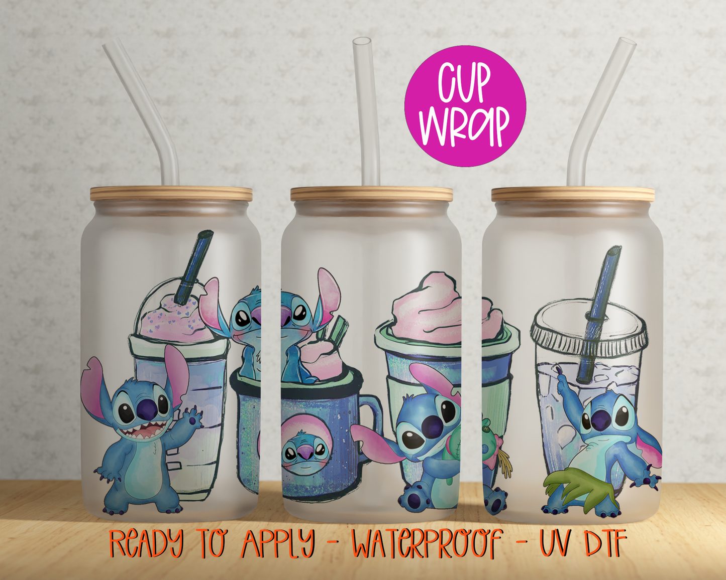 Alien Coffee DTF 16oz Cup Wrap - UV DTF - DTF007