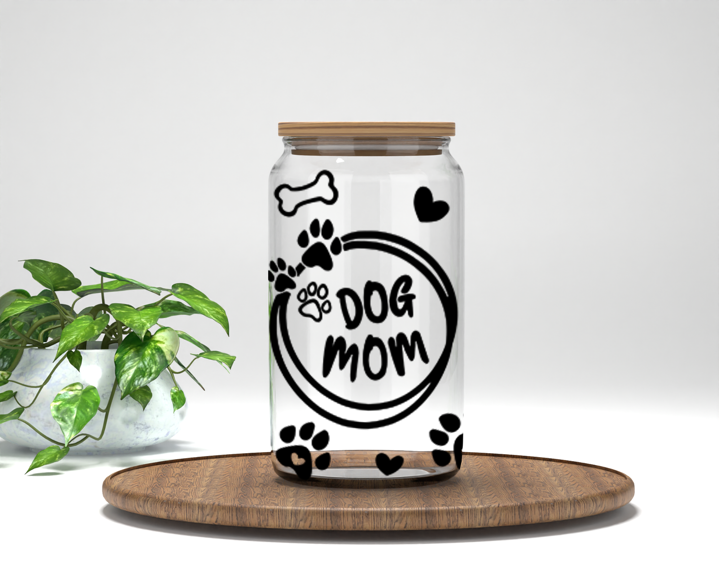 Dog Mom DTF 16oz Cup Wrap - UV DTF - DTF016