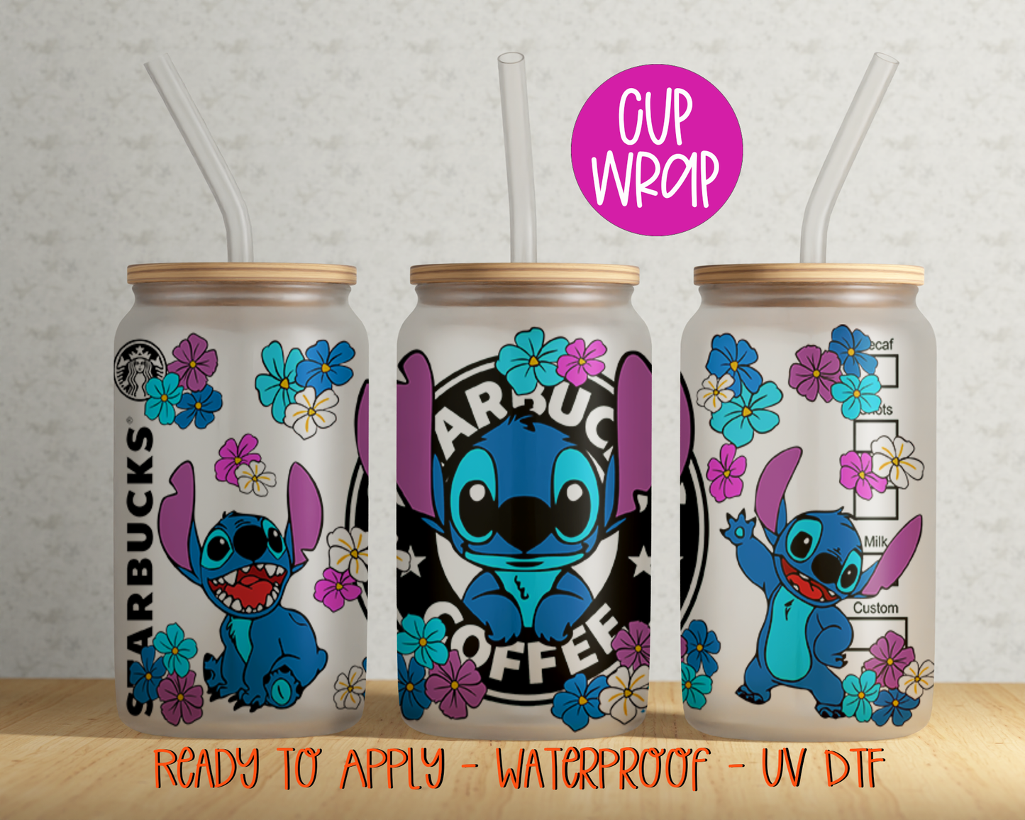 Alien SBUX 16oz Cup Wrap - UV DTF - DTF030