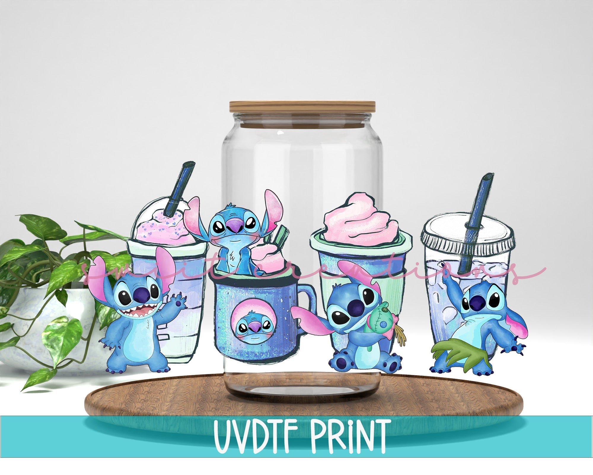 Alien Coffee UV DTF Libbey Glass Cup Tumbler Wrap | DTF050P