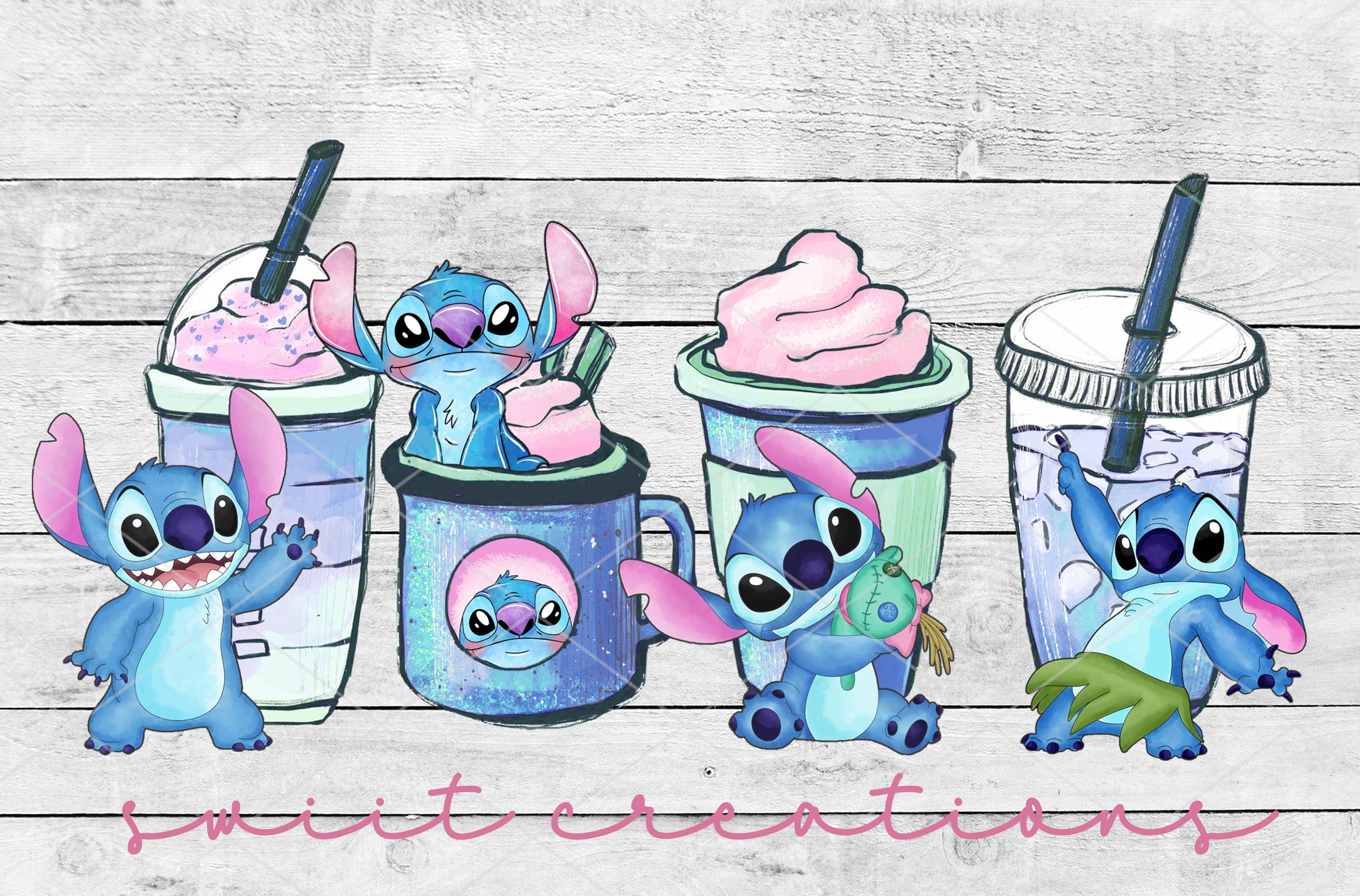 Alien Coffee UV DTF Libbey Glass Cup Tumbler Wrap | DTF050P