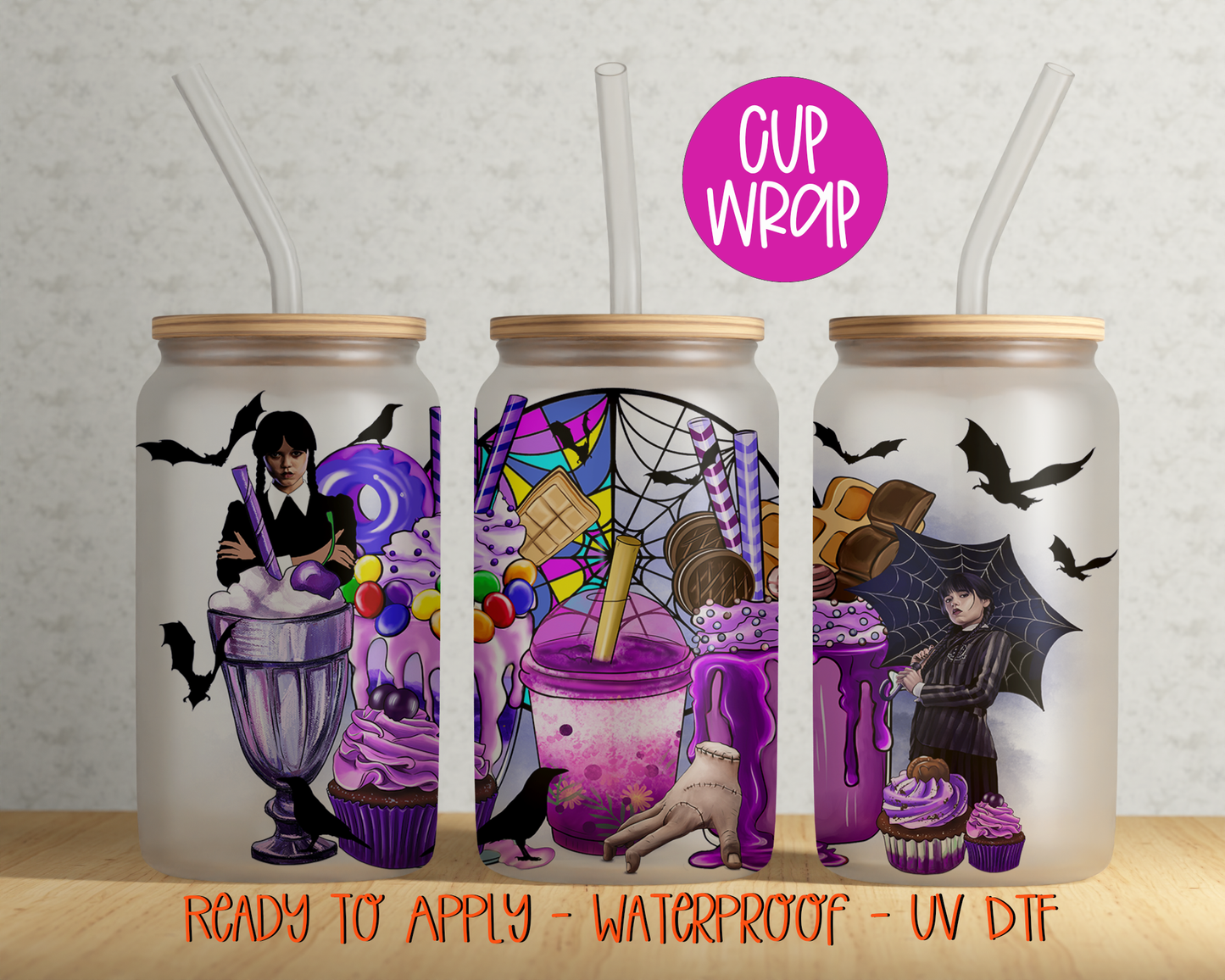 Spooky 16oz Cup Wrap - UV DTF- DTF063