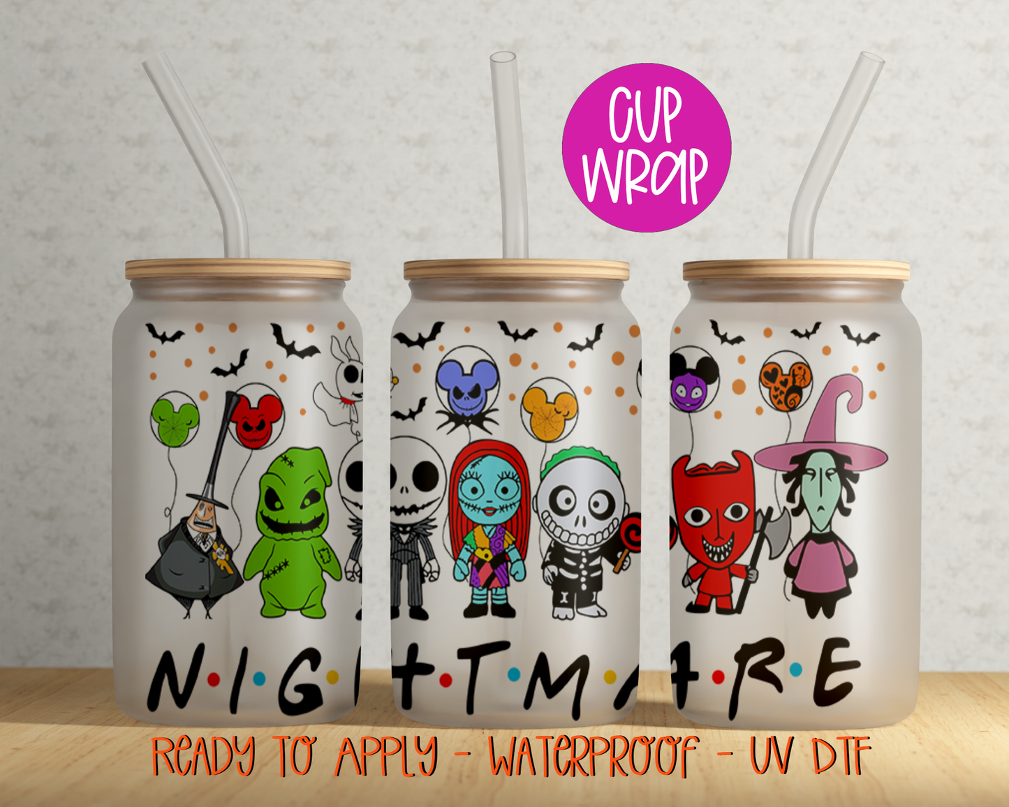 Nightmare 16oz Cup Wrap - UV DTF - DTF107